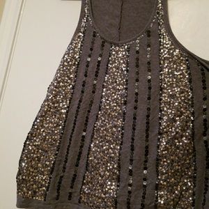 Tank with sequins
